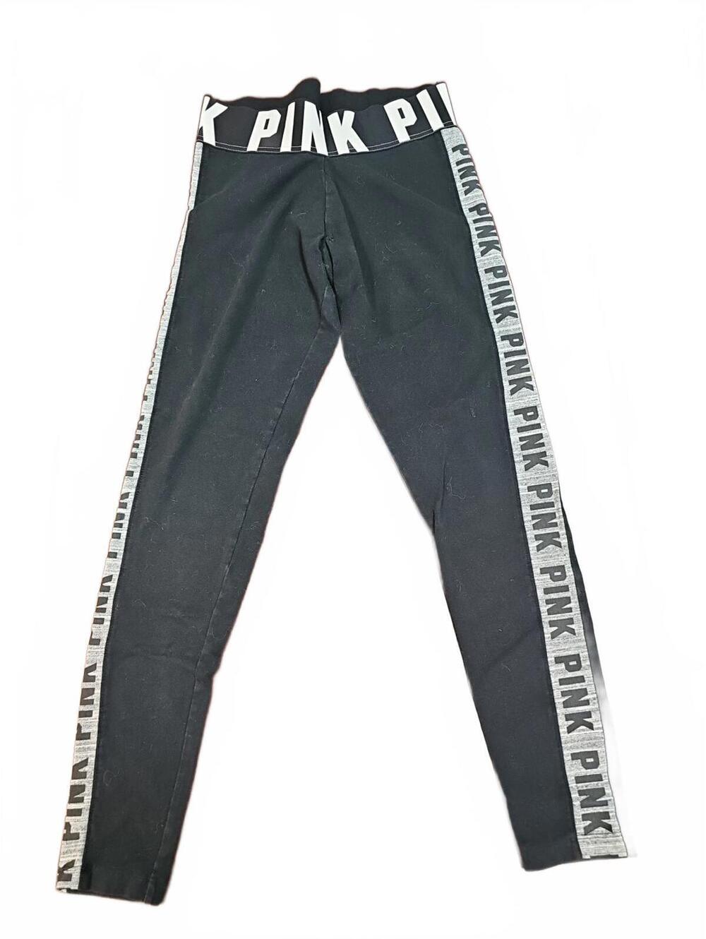 Victorias Secret Pink Yoga Pant "Pink" Logo Black/white/gray Size Small